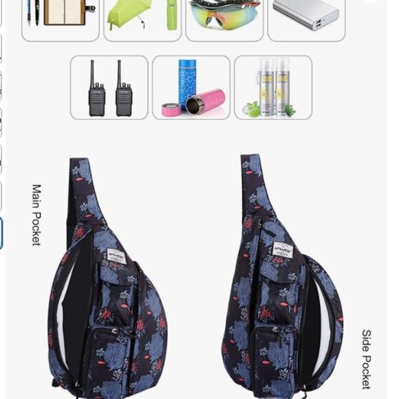 HAWEE Chest Sling Bag Outdoor Travel Backpack Waterproof Crossbody Daypack - Picture 4 of 5